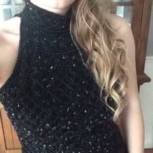 Sequence Long Black Formal Gown